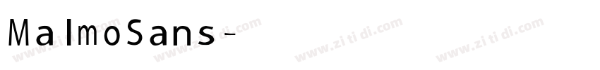 MalmoSans字体转换