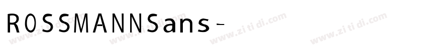 ROSSMANNSans字体转换