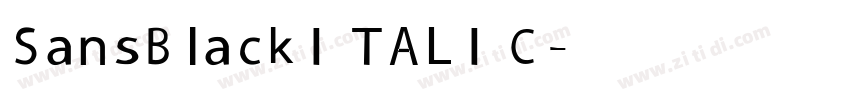 SansBlackITALIC字体转换