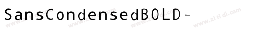 SansCondensedBOLD字体转换