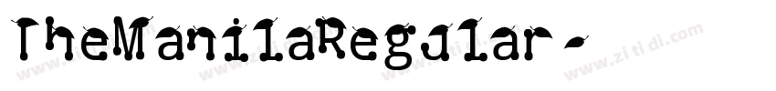 TheManilaRegular字体转换