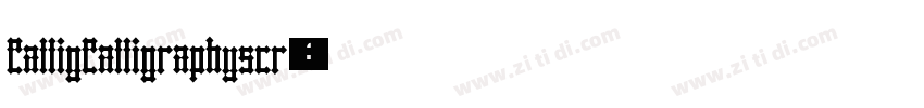 CalligCalligraphyscr字体转换