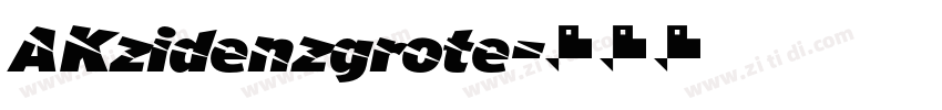 AKzidenzgrote字体转换