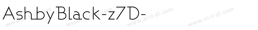 AshbyBlack-z7D字体转换