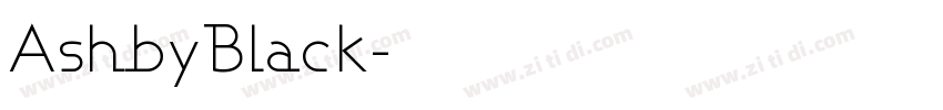 AshbyBlack字体转换