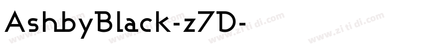 AshbyBlack-z7D字体转换