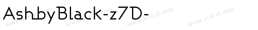 AshbyBlack-z7D字体转换
