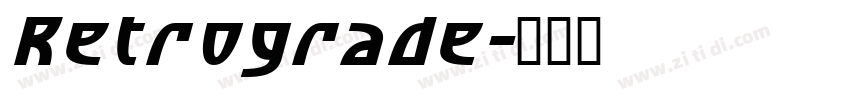 Retrograde字体转换