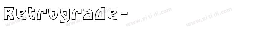 Retrograde字体转换