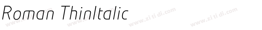 Roman_ThinItalic字体转换
