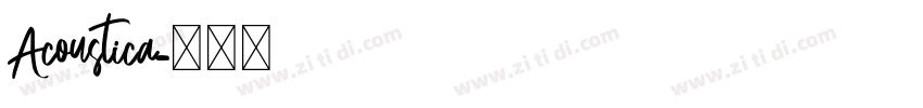 Acoustica字体转换