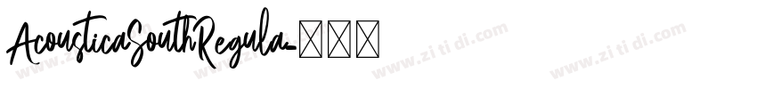 AcousticaSouthRegula字体转换