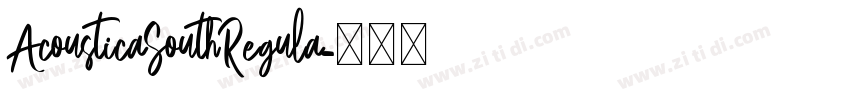 AcousticaSouthRegula字体转换