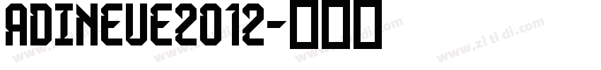 adiNeue2012字体转换