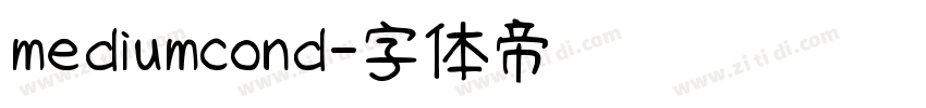 mediumcond字体转换
