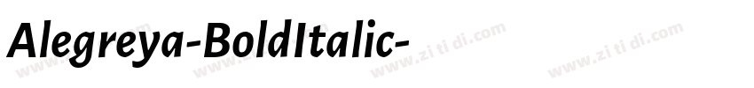 Alegreya-BoldItalic字体转换
