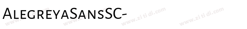 AlegreyaSansSC字体转换
