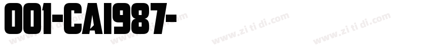 001-CAI987字体转换