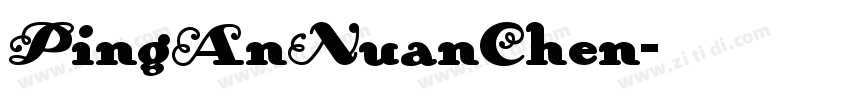 PingAnNuanChen字体转换