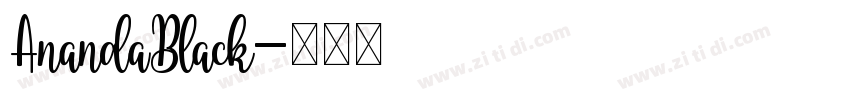 AnandaBlack字体转换