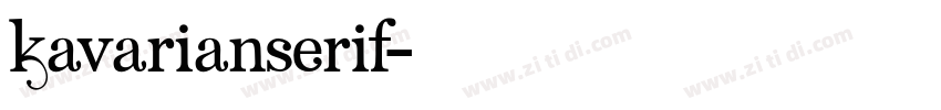 KavarianSerif字体转换