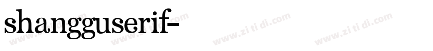 ShangguSerif字体转换