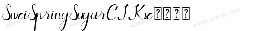 SweiSpringSugarCJKsc字体转换