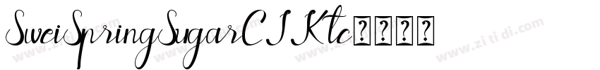 SweiSpringSugarCJKtc字体转换