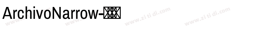 ArchivoNarrow字体转换