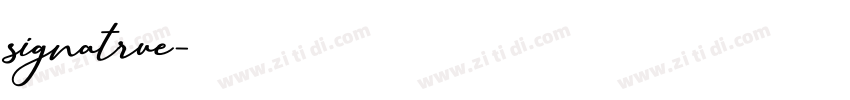 signatrue字体转换