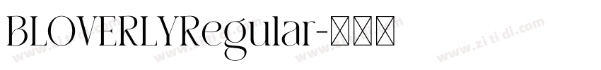 BLOVERLYRegular字体转换
