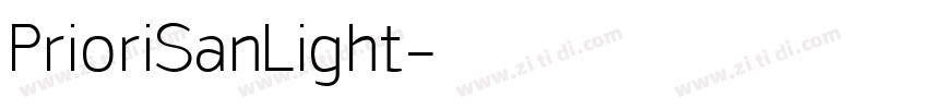 PrioriSanLight字体转换