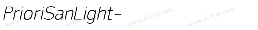PrioriSanLight字体转换