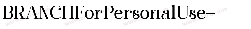 BRANCHForPersonalUse字体转换