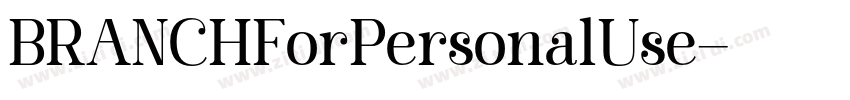 BRANCHForPersonalUse字体转换
