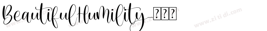 BeautifulHumility字体转换