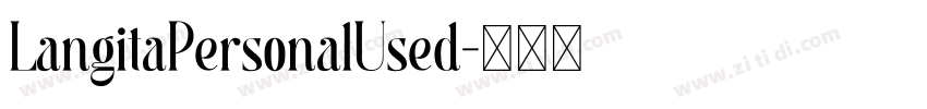 LangitaPersonalUsed字体转换