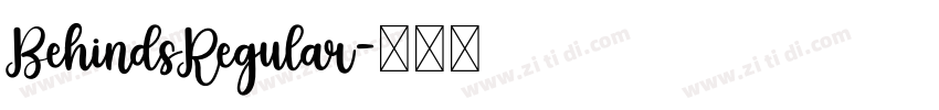 BehindsRegular字体转换