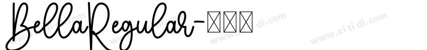 BellaRegular字体转换