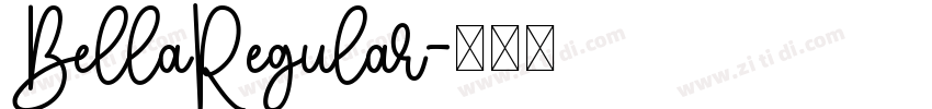 BellaRegular字体转换