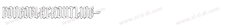BongoBlackOutline字体转换