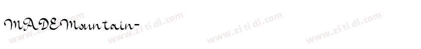 MADEMountain字体转换