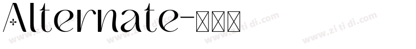 Alternate字体转换