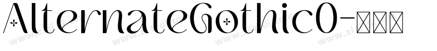 AlternateGothic0字体转换