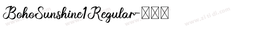 BohoSunshine1Regular字体转换