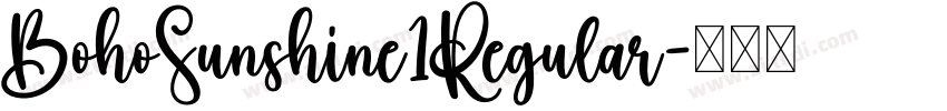 BohoSunshine1Regular字体转换