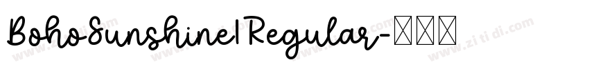BohoSunshine1Regular字体转换