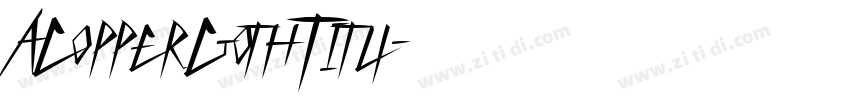 ACopperGothTitu字体转换