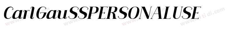 CarlGauSSPERSONALUSE字体转换