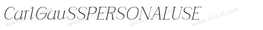 CarlGauSSPERSONALUSE字体转换